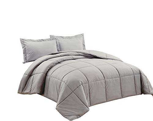Product Cover Chezmoi Collection 2-Piece Down Alternative Comforter Set (Twin, Paloma Gray)