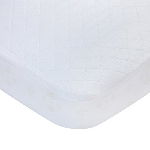 Product Cover Carters Waterproof Fitted Quilted Crib and Toddler Protective Mattress Pad Cover, White