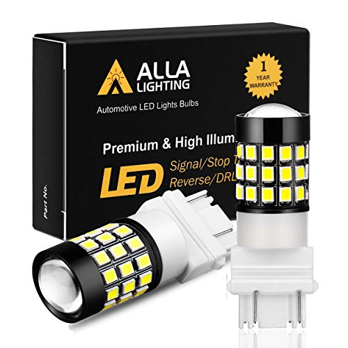 Product Cover Alla Lighting 3157 LED Bulbs Super Bright 3156 3056 3057 4157 3457 4057 LED Brake Stop, Back-up Reverse, Turn Signal Lights, DRL, Taillights, 6K Xenon White