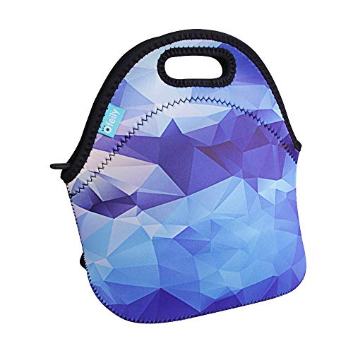 Product Cover Lunch Tote, OFEILY Lunch boxes Lunch bags with Fine Neoprene Material Waterproof Picnic Lunch Bag Mom Bag (Blue Diamond)