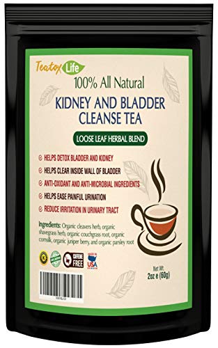 Product Cover Kidney Cleanse Detox Tea| Kidney Support Supplement with Parsley, Juniper Berries, Cleavers herb for Urinary Tract and Bladder Health - Organic Natural Herbal Supplement Flush Formula |USDA | Made in