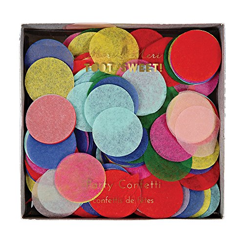 Product Cover Meri Meri Bright Party Confetti - Pack of 25mm Round Confetti in 7 Colors - Luxury Tissue Confetti