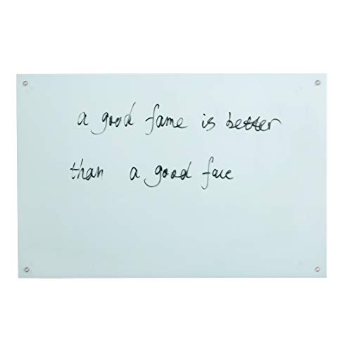 Product Cover Magnetic Glass Dry-Erase Board,White Board Set Frameless - 35 1/2