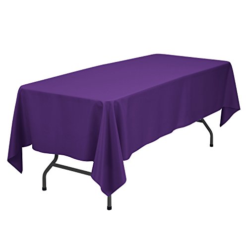 Product Cover Remedios 60 x 102-inch Rectangle Polyester Tablecloth Table Cover - Wedding Restaurant Party Banquet Decoration, Purple