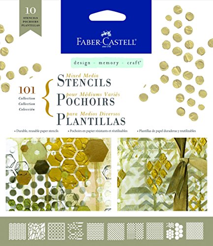 Product Cover Faber-Castell Mixed Media Paper Stencils - 101 Collection - 10 Reusable Graphic Stencils