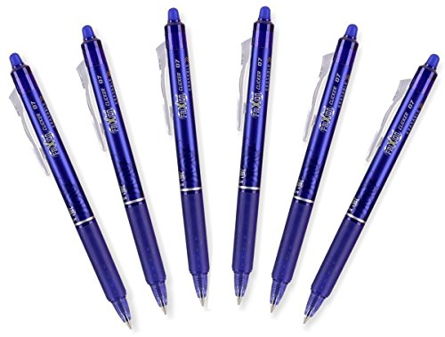 Product Cover Pilot FriXion Clicker Retractable Erasable Gel Pens, Fine Point, Blue Ink (6)