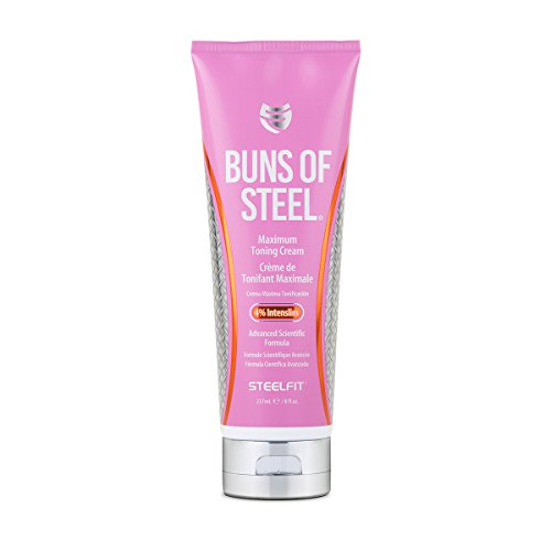 Product Cover SteelFit Buns of Steel - Maximum Toning Cream - 4% Intenslim - Workout Enhancer - Firming Cream - Cellulite Reduction - Reduce Stretch Marks - 8 fl. oz. (237mL)