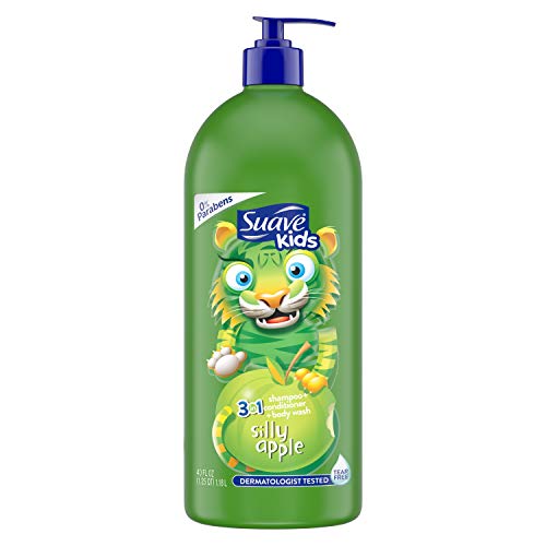 Product Cover SUAVE HAIR Kids Silly Apple 3 In 1 Shampoo Conditioner Body Wash, 40 Ounce