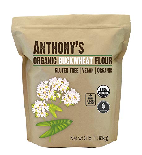 Product Cover Anthony's Organic Buckwheat Flour, 3lbs, Grown in USA, Gluten Free, Vegan