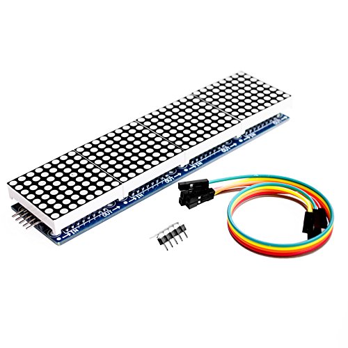 Product Cover Wangdd22 MAX7219 Dot Matrix Module for Arduino Microcontroller 4 In 1 Display with 5pin Dupont Line