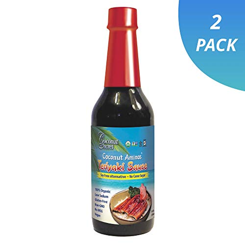 Product Cover Coconut Secret Coconut Aminos Teriyaki Sauce (2 Pack) - 10 fl oz - Low Sodium Soy-Free Teriyaki Alternative, Low Glycemic - Organic, Vegan, Non-GMO, Gluten-Free - 40 Total Servings