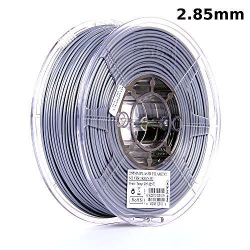 Product Cover eSUN 3mm Silver PLA PRO (PLA+) 3D Printer Filament 1KG Spool (2.2lbs), Actual Diameter 2.85mm +/- 0.05mm, Silver, (Pantone 423C)