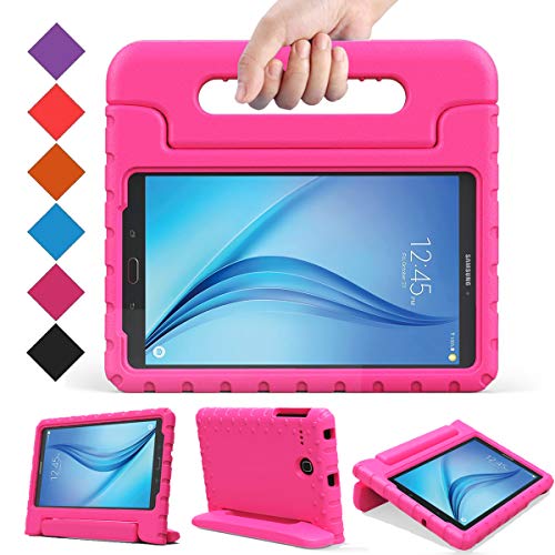 Product Cover BMOUO EVA Shock Proof Light Weight Cover Handle Stand Case for Kids Children Protection for Samsung Galaxy Tab 8-inch Tablet (Rose)
