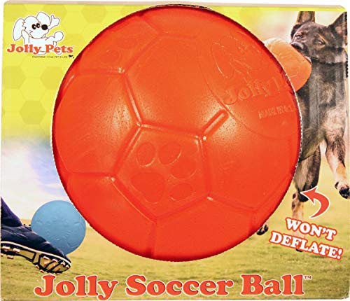Product Cover Jolly Pets Large Soccer Ball Floating-Bouncing Dog Toy, 8 inch Diameter, Orange