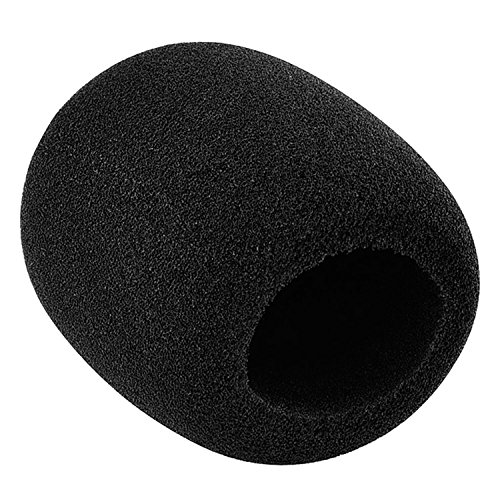Product Cover Mudder Large Foam Mic Windscreen for MXL, Audio Technica, and Other Large Microphones, Black