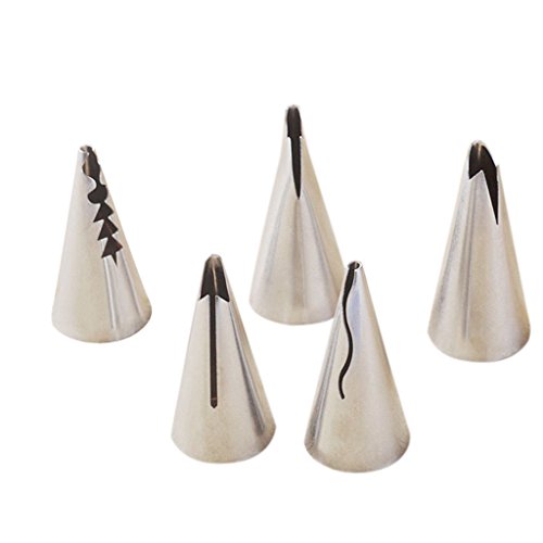 Product Cover Pack of 5pcs Russian Tulip Icing Piping Nozzles Cake Decoration Tips Cooking Tools