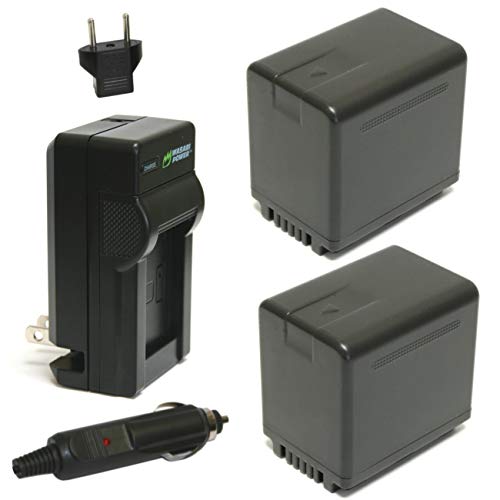 Product Cover Wasabi Power Battery (2-Pack) and Charger for Panasonic VW-VBT380