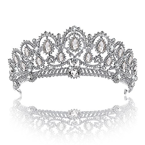 Product Cover Crown, Tiara, YallFF Prom Queen Crown Quinceanera Pageant Crowns Princess Crown Rhinestone Crystal Bridal Crowns Tiaras for Women
