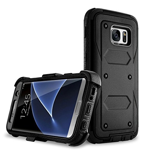 Product Cover Galaxy S7 Edge case, Samcore Full body Protective Shock Reduction Belt Clip Case With Rugged Holster, WITHOUT Built in Screen Protector for Samsung Galaxy S7 Edge [BLACK]