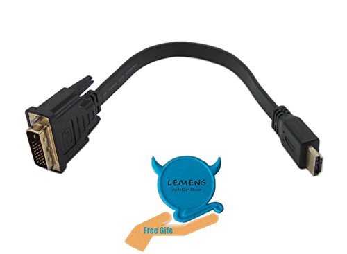 Product Cover LEMENG 1FT Flat Slim High Speed Bi-Directional DVI(24+1) Male to HDMI Male Adapter Cable