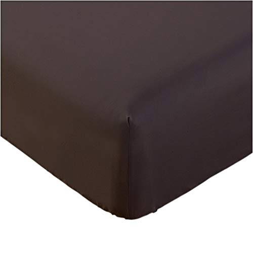 Product Cover Mellanni Fitted Sheet TwinXL Brown - Brushed Microfiber 1800 Bedding - College Dorm Room - Wrinkle, Fade, Stain Resistant - Hypoallergenic - 1 Fitted Sheet Only (Twin XL, Brown)