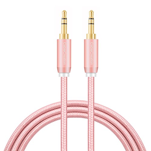 Product Cover CableCreation 3.5mm Aux Cable, 3.5mm Male to Male Stereo Auxillary Audio Cables, Compatible with Headphones, Smartphones, Home/Car Stereos & More, 3-Feet/ 0.9M
