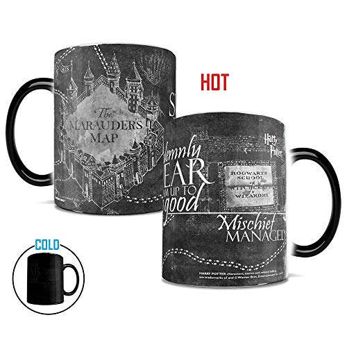 Product Cover Harry Potter - Hogwarts Magical Marauder's Map - Black and White - 11 oz Morphing Mugs Heat Sensitive Mug - Ceramic Color Changing Coffee Tea Mug