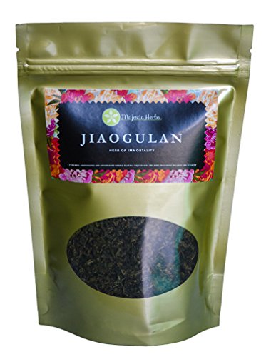 Product Cover Jiaogulan Tea (Gynostemma Pentaphyllum) by Majestic Herbs | Organic Best Quality Pure Loose Leaf 