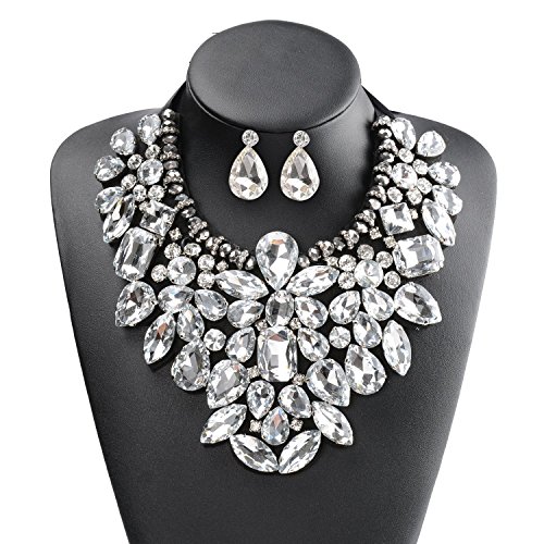 Product Cover Holylove 6 Colors Costume Statement Necklace for Women Jewelry Fashion Necklace 1 Set with Gift Box