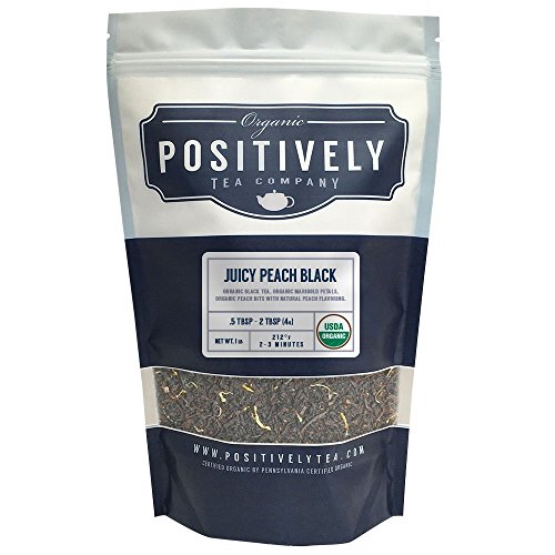 Product Cover Positively Tea Company, Organic Juicy Peach, Black Tea, Loose Leaf, USDA Organic, 1 Pound Bag