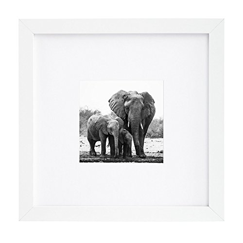Product Cover Americanflat 8x8 Picture Frame - Display Pictures 4x4 with Mat - Display Pictures 8x8 Without Mat, White