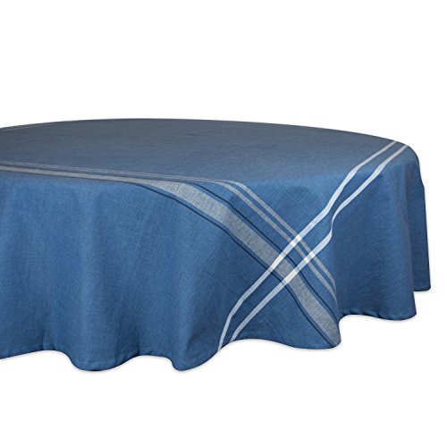 Product Cover DII 100% Cotton, Machine Washable, Everyday French Stripe Kitchen Tablecloth For Dinner Parties, Summer & Outdoor Picnics - 70