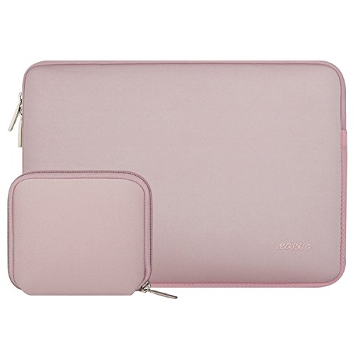 Product Cover MOSISO Water Repellent Neoprene Sleeve Bag Cover Compatible with 13-13.3 inch Laptop with Small Case, Baby Pink