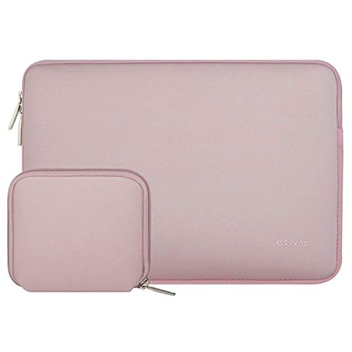 Product Cover MOSISO Laptop Sleeve Bag Compatible with 2019 MacBook Pro 16 inch Touch Bar A2141, 15-15.6 inch MacBook Pro Retina 2012-2015, Notebook, Water Repellent Neoprene Cover with Small Case, Baby Pink