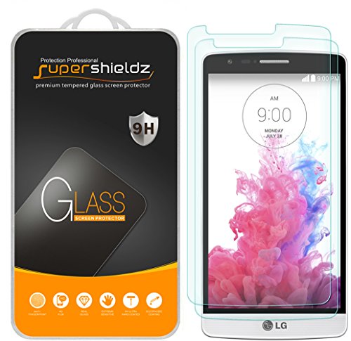 Product Cover Supershieldz (2 Pack) for LG G3 Tempered Glass Screen Protector, Anti Scratch, Bubble Free