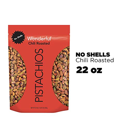 Product Cover Wonderful Pistachios, No Shells, Chili Roasted, 22 Ounce Resealable Pouch