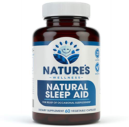 Product Cover Premium Natural Sleep Aid for Adults - Effective Relief - Non Habit Forming - Wake Up Feeling Refreshed - Proprietary Blend with Melatonin, Tryptophan, Magnesium, Valerian, Chamomile & More - 60 Veg