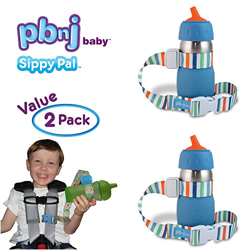 Product Cover PBnJ Baby SippyPal Sippy Cup Holder Strap Leash Tether (Beach 2-Pack)