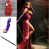 Product Cover TENGS Long Wavy Copper Red Halloween Cosplay Women Wig