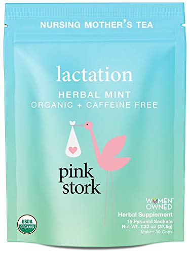 Product Cover Pink Stork Lactation: Herbal MintPink Stork Lactation: Herbal Mint Nursing Tea, USDA Organic, Improve Breast Milk Supply, Women-Owned, 30 Cups