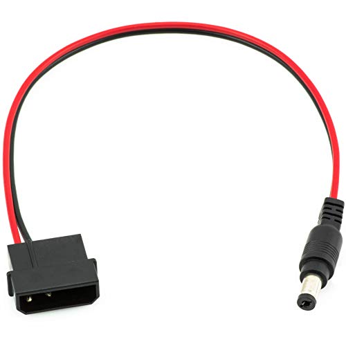 Product Cover 4-Pin Male Molex Connector to 12V DC 5.5mm x 2.1mm Plug 12