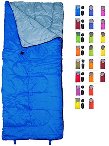Product Cover REVALCAMP Lightweight Blue Sleeping Bag Indoor & Outdoor use. Great for Kids, Youth & Adults. Ultralight and Compact Bags are Perfect for Hiking, Backpacking, Camping & Travel.