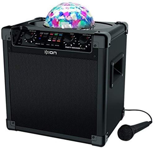 Product Cover ION Audio Party Rocker Plus | Portable Bluetooth Party Speaker System & Karaoke Machine with Built-In Rechargeable Battery, App-Controlled Party Light Display & Microphone