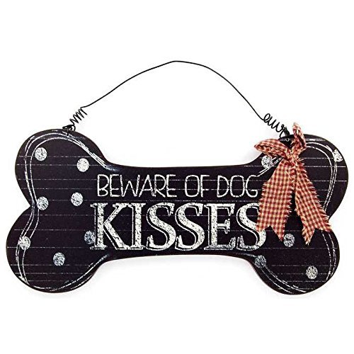 Product Cover Beware of Dog Kisses Hanging Sign Media Room Theater Decoration