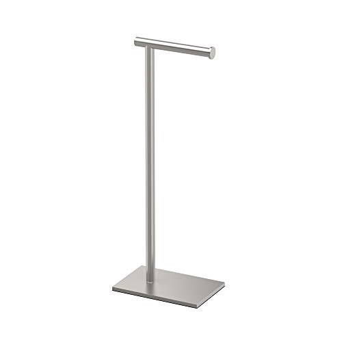Product Cover Gatco 1431SN Modern Rectangle Base Freestanding Toilet Paper Holder, 22.25-inch, Satin Nickel