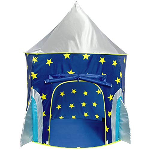 Product Cover USA Toyz Play Tent for Boys or Girls - Rocket Ship Kids Tent, Astronaut Space Tents w/ Projector Toy, Outdoor Indoor Spaceship Play Tent for Kids or Toddlers