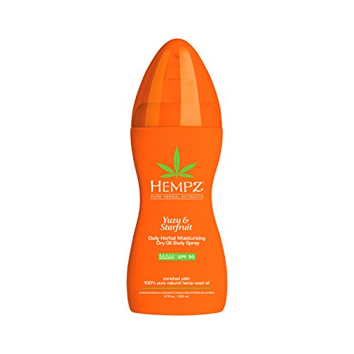 Product Cover Hempz Yuzu & Starfruit Daily Herbal Dry Oil Spray with SPF 30, 6.76 Ounce