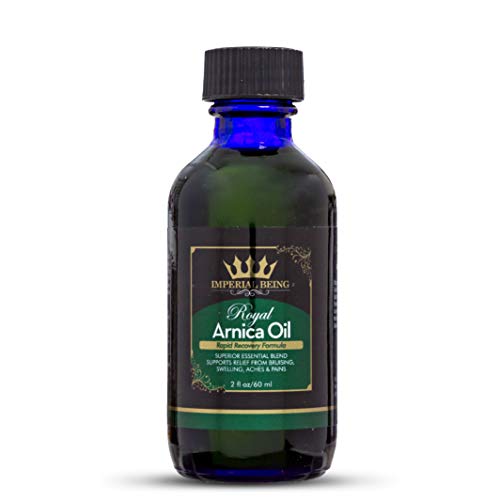 Product Cover ROYAL ARNICA OIL - Rapid Healing Formula by IMPERIAL BEING - Super Premium Organic Herbal Blend with Essential Oils for Natural Pain Relief, Trauma, Bruise Care, Massage, Muscle Soreness & Aches (2oz)