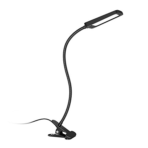 Product Cover TROND Halo 9W-C Dimmable Daylight LED Clamp Light Desk Lamp w/Extra Long Aluminum Gooseneck & Premium Diffusion Film, for Headboard, Workbench, Studio, Drafting Table, Bedside Reading, Black