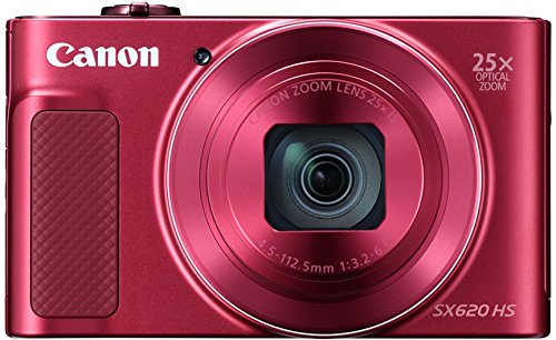 Product Cover Canon PowerShot 25X Optical Zoom SX620 HS (Red)+ 8GB Memory Card + Camera Case